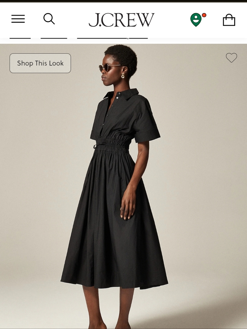 JCrew Elena shirt-dress in cotton poplin